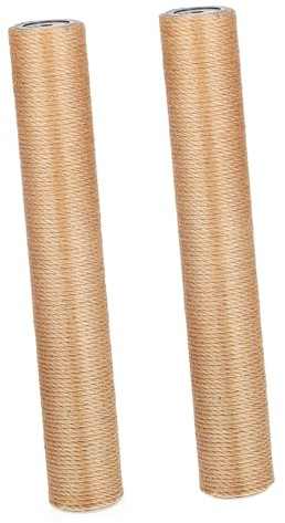 Milisten 2 piezas rascador para gatos sisal postes raspadores de repuesto 6 x 40 cm tornillo de reemplazo universal para árbol de gato interior del poste de rascado vertical para gatos