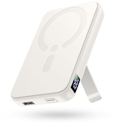 Batterie Externe Magnétique - 12000mAh sans Fil Power Bank - Beige