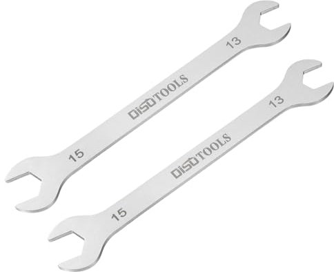 QUARKZMAN 2pz Chiave a Bocca Aperta Sottile 13mm x 15mm Metrica Placcata a Sabbiatura in Acciaio Inossidabile 3cr13, Chiave a Doppia Estremità Sottile per Manutenzione Domestica