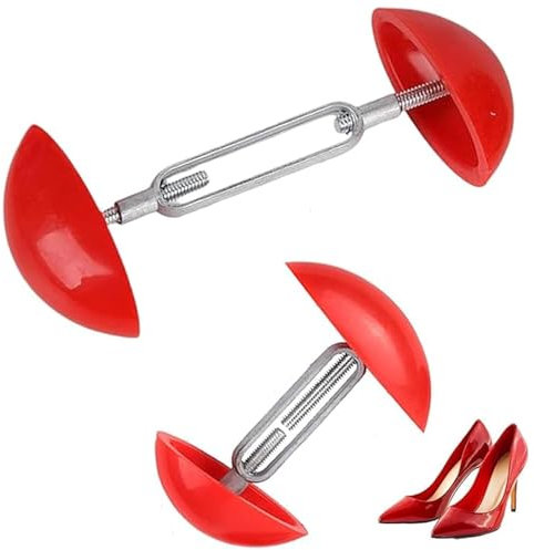 YOUNIEYO Red Mini Shoe Trees 2 Pack Adjustable Shoe Stretchers for Stretching Shoes 4.5/5.4cm