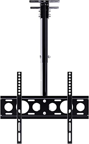 Staffa di montaggio TV a soffitto con inclinazione girevole regolabile in altezza per televisori a schermo piatto da 26 60 pollici max VESA 400 x 400 mm, supporto TV nero