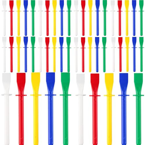50Pcs Glue Spreade Set, Suitable for Spreading Glue or Paint Designs (Red, Yellow, Blue, Green, White)