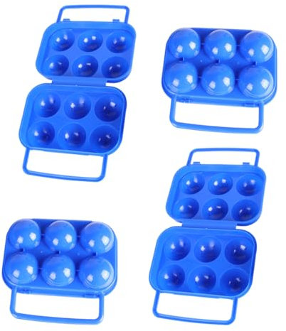 ERINGOGO 1set Contenitore Per Uova Portatile Plastica Da Organizzatore Blu Per Frigorifero e Picnic Design Antiurto Per Uova Fresche e Ordinato