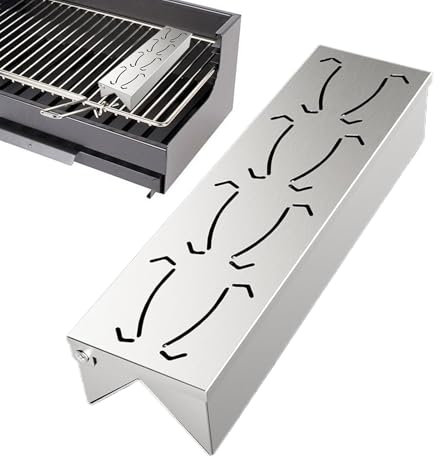 Grill Smoker Box - Barbecue per esterni Barbecue Box | per barbecue in acciaio inossidabile con coperchio a cerniera conveniente per la massima produzione di fumo