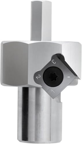 Namvo Herramienta escariadora de chaflán para Agujeros de Perro de carpintería, vástago Hexagonal de 20 mm y 9 mm, Acabado Pulido, taladros eléctricos estándar (con Llave)