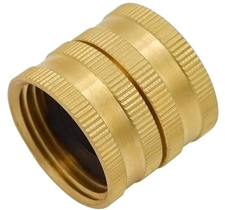 Haiki Solid Brass Garden Hose Fitting Connectors Adapter Brass Repairing female Double Female Faucet