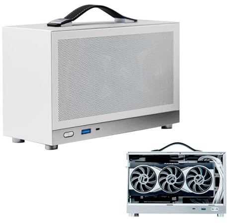 Casilla de inicio de la computadora - Caja chasis ITX, carcasa de gabinete de CPU | Torre ligera de PC con estructura de ventilación abierta, gabinetes de escritorio compactos para estudiantes