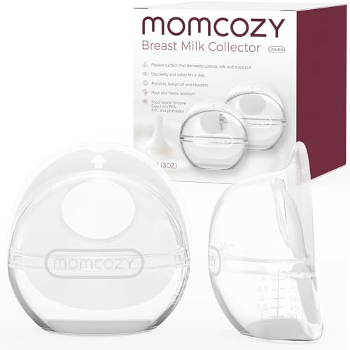 Momcozy Breast Milk Collector, Collectors for Breastfeeding, Reusable Breastmilk Shells, Silicone Catcher with More Fit & Soft (3oz/90ml, 2 Counts)