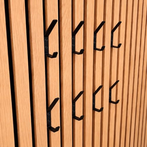 Vleugel® Dubbel Klädkrok för Akustikväggpaneler – Akupanel – Akustikpaneler – Akustikpanel – Akustikvägg – Klädkrok – Ingen borrning – 8 delar – Metall
