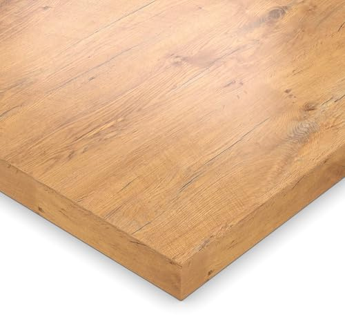 AUPROTEC Schreibtischplatte 28 mm 180x90 cm | wasserabweisend & Kratzfest | ideal für höhenverstellbare Tischgestelle in Homeoffice & Büro | Pale Lancelot Oak | 2 mm ABS-Kante