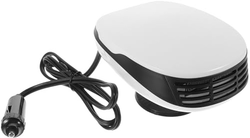 GARVALON Calefactor Portátil para Coche 12v Ventilador Desempañador Calefactor para Parabrisas de Vehículo Descongelador Compacto para Automóvil y Furgonetas Protección contra