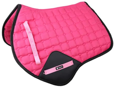 Homyl Satteldecke Pferd Reitpad Sattelkissen Schweißaufnehmend Stoßdämpfend Atmungsaktiv Aus Robustem Canvas für Outdoor Equestrian Aktivitäten Und Dressur, Rosa