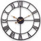 Wanduhr Groß Vintage, Europäische Industrie Retro Wanduhr mit Römischen Ziffern, Leise Ohne Tickgeräusche Metall Wanduhr, Dekorative Wanduhr für Küche, Wohnzimmer, Schlafzimmer, Büro - 50cm
