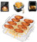 Hivio Air Fryer Rack for Cosori 5.5L Fryer, 2 Tier Grill/Shelf/Dehydrator Square Accessories Tefal 6.2-6.5L, 6.4L, Instant Vortex 5.7L-8.5L and Tower Oven