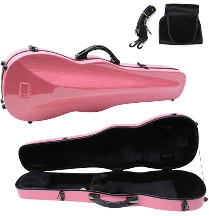 Vetimobato 4/4 Full Size Violin Case High strength Carbon fiber hard Violin Case with Hygrometer, Accessory Compartment, Backpack straps and 2 Bow holder