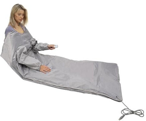 Sauna Blanket, Portable Infrared Sauna Blanket for Home Relaxation, for Bedrooms, Living Rooms, Beauty Parlors, Health Spas, Offices, Caravans, Spas, Massage Parlors, 1.8m*80cm (Silver)