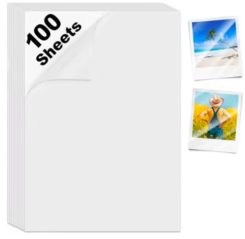 100 Stück Selbstklebende Laminierfolien A6 - Kaltlaminierfolie Wasserdichte Laminatfolien Transparente für Verschließen von Fotokarten-Aufkleberverpackungen, Keine Maschine Erforder