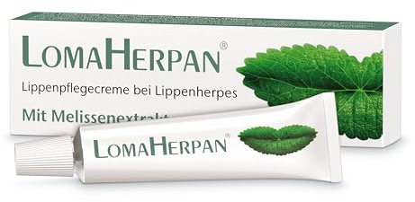 LomaHerpan Lippenpflegecreme, 5 ml – für herpesgestresste Lippen mit hochkonzentriertem Melissenextrakt | Lindert die sichtbaren Zeichen des Lippenherpes wie Rötung und Schwellung