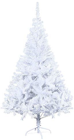 EINFEBEN 150CM Weihnachtsbaum, künstlich Christbaum, Schwer Entflammbar PVC Tannenbaum mit 488 Spitzen Weihnachtsdeko Weiß