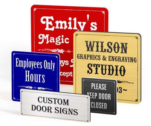 Door signs and plaques, Bedroom Door Signs, Name Plates for Doors, Custom House Name Plate, Personalised Door Plaques, Size 3x8