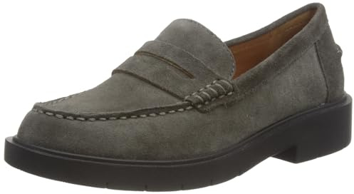 Geox D SPHERICA EC1 A, Moccasin Donna, Dark Grey, 37.5 EU