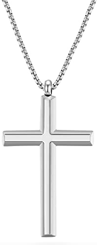 day.berlin Herren Kreuzkette 18k vergoldet | Halskette 60cm lang mit Kreuz Anhänger, stabile Venezianer Kette aus 316L Edelstahl, nickelfrei und wasserfest
