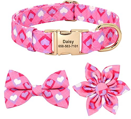 SARUEL Verstellbares Nylon-Katzenhalsband Mit Gravur,Individuelles Namensschild,Kleines,Großes Katzenhalsband,Kariertes Unisex-Katzenhalsband,Personalisiertes Katzenhalsband,ID,Rot,S (16cm-26cm)