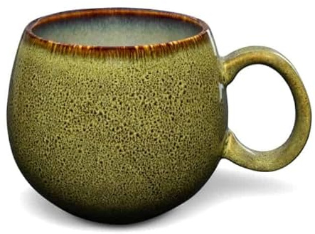 Teeladen Herzberg MAOCI - Jumbotasse/Jumbobecher - 0,5l - Porzellan - olivgrün mit Farbverlauf