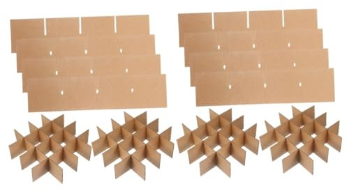 GLEAVI 12 Pièces Séparateurs de cartons d'expédition de plats cartons de déménagement boîtes de séparation d'expédition couverts un verre diviseur de boîtes en carton pour plat