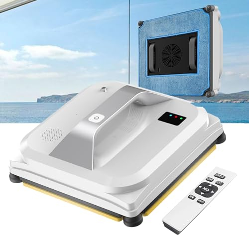 CNAOHGHN Glass Cleaner Robotics,Smart Window Cleaning Robot,Home Glass Cleaner 3000PA Strong Suction 80W Automatic Glass Cleaner