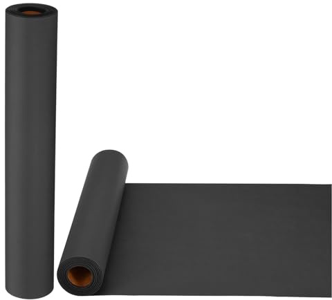 PATIKIL 2 Rolle Zeichenpapierrolle 30cm x 15m Zeichenpapier 80 g/m² Papierrolle Kraftpapier Malpapier Skizzenpapier Bastelpapier für Staffelei Malen Handwerk Geschenkverpackung Schwarz