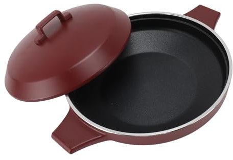 Casserole Antiadhésive avec Couvercle, Marmite en Alliage Aluminium, Marmite à Poisson Vintage avec Poignée pour la Cuisine à Domicile et le Restaurant