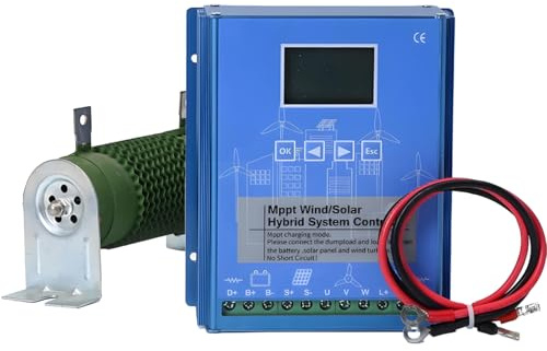 Controlador De Carga Híbrido Eólico-Solar 800W Con Pantalla Lcd Y Carga De Descarga, Regulador Complementario Eólico-Solar, Carga De Refuerzo Mppt, Turbina Eólica 800W Y Panel Solar 600W 12/24V