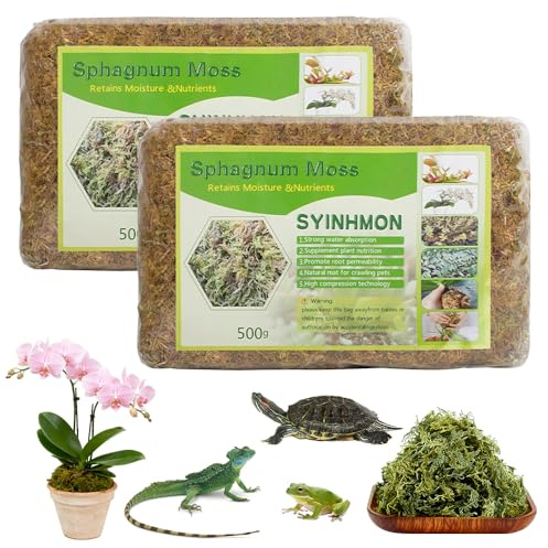 Sphagnum Moos 1kg, Weciau Spagnummoos für Pflanzen, Ernährung Organisches Torfmoos, Sphagnum Moss für Orchideen, Reptile, Pflanzensetzlinge, Bewurzelung Von Stecklingen