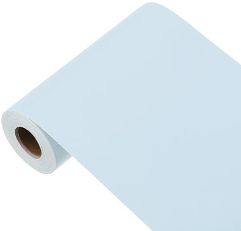 QUARKZMAN 393x5.9 Hellblaue Tapete Peel And Stick Tapete Uni-Farben Vinyl | Blaue Kontaktfolie, Selbstklebende Dekorativ, Für Wandverkleidung