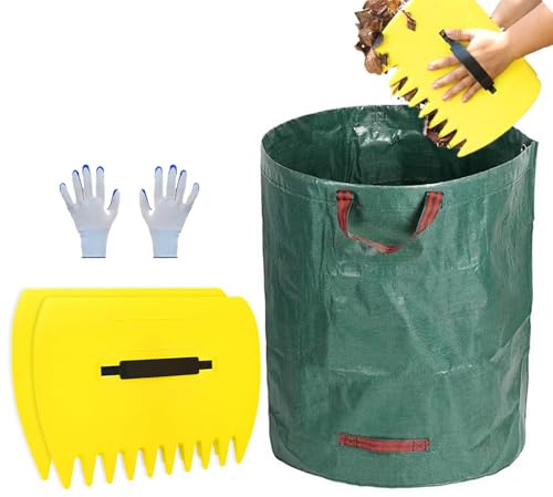Pala y Garras, Pinzas ergonómicas con Mango para jardín, eliminación de escombros y desechos de jardín con de Basura para Hojas, Hierba, Corte