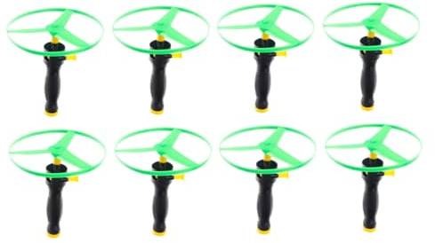 PAMINGONO 8 Piezas de Discos Voladores, Juguete Infantil para Exteriores, Platillos Voladores de Plástico Duradero, Color Aleatorio, Disco Volador Deportivo Cuerda de
