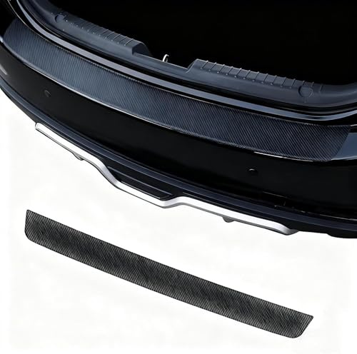DTZHANGZE Film Protection Seuil Coffre pour Renault Megane E-Tech (2022-2024), Bande de Protection de Pare-Chocs Arrière Voiture Fibre Carbone Résistant et Antidérapant