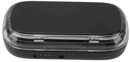 YUYTE Tagliacompresse Divisore 1/2 1/3 /4 con Guida di Centraggio e Blocco di Sicurezza per Pillole Piccole e Grandi, Corsa 2-15 Mm (BLACK)