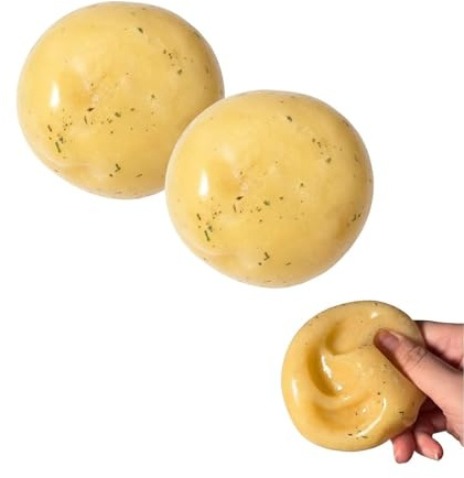 Anti-Stress Squeeze Ball für Erwachsene (6 cm Kartoffel Optik) – Kreative Schreibtisch Deko & Handtrainer zur Entspannung, Stressabbau Hilfsmittel für Büro und Alltag