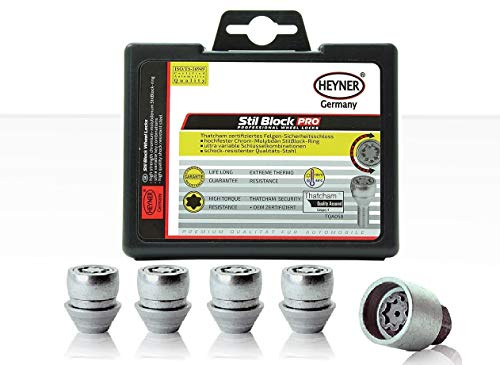 Fits Ford C-Max Models 2010 To 2024 Heyner Germany Stil Block PRO Locking Wheel Nuts 980/5 M12x1.5