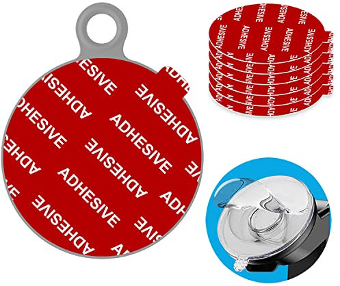 Dashboard Pad Mounting Disk Sticky Adhesive Replacement Kit, Anteel 6pcs 3.15(80mm) Circle Heat Resistant Double-Sided Stickers for Suction Cup Car Phone Holder Disc & Windshield Dash Cam