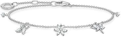 THOMAS SABO Damen Armband Schmetterling Steine weiß 925 Sterling Silber A2027-051-14