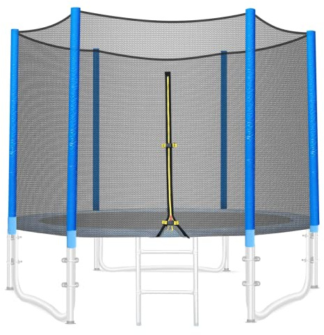 Trampolin Ersatznetz, Ø 244/305/ 306 cm Sicherheitsnetz, UV-beständiges Ersatznetz, Rundes Schutznetz für Gartentrampolin, geeignet für 6 oder 8 Stangen