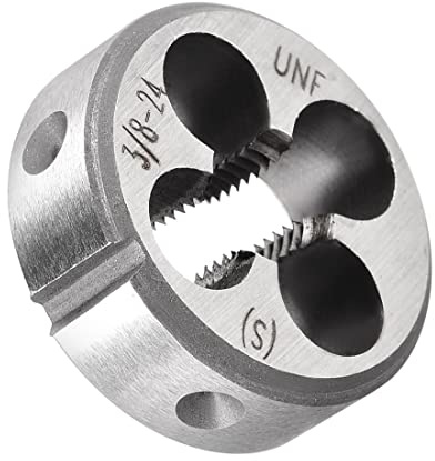 PATIKIL 3/8-24 UNF Rotondo Filettatura Matrici, Destra Mano Lega Utensile Acciaio