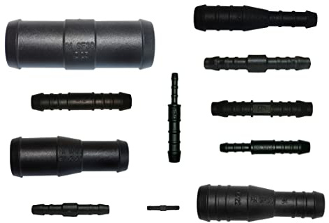 Schlauchverbinder Größen wählbar von 3-32 mm gerade und reduziert Kunststoff PA GF30 (5, 25 x 25 mm)