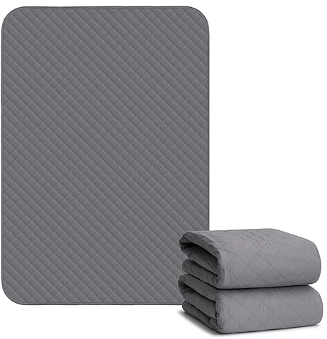 Brosive Hide Stains Washable Bed Pads 45x56 Inch(2Pack),Bed Pads for Incontinence Washable Extra Large,Waterproof Pads for Beds,Mattress,Adults,Seniors,Kid,Pet,Incontinence Pads for Bed Wetting Pads