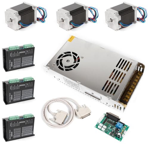 3 Achsen Schrittmotor CNC Router 3 Axis Nema 23 stepper Motor 270oz-in Driver DM542A 4.2A Power kit Steuerung Set Stromversorgungssatz Motoren