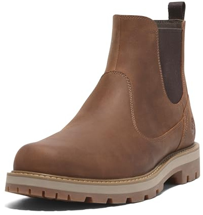 Timberland Men's Britton Road Mid Chelsea Boot, Rust Full Grain, 9.5 Medium