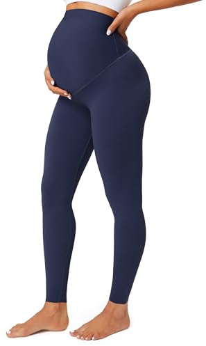 BAYDI Nudi High Waist Umstandsleggings Damen | Blickdicht, Weich und Elastisch, Lange Schwangerschaftshose, Praktische Taschen, Alltag, Freizeit und Zuhause